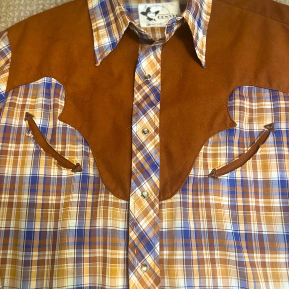 Vintage 70’s Western Shirt with Pearl Snaps Large NWT 🤠 ⛰️ - Picture 10 of 13
